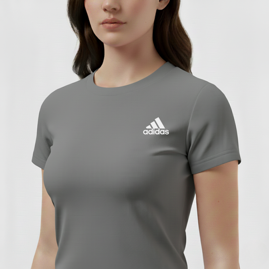408 CAMISETA ESSENCIAL MUJER GRIS ADD