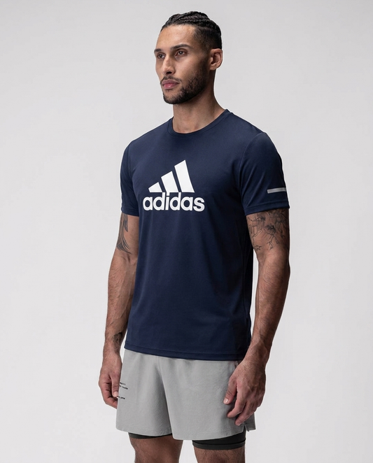 221 Camiseta Essencial Azul Navy Logo Grande ADD - frontal