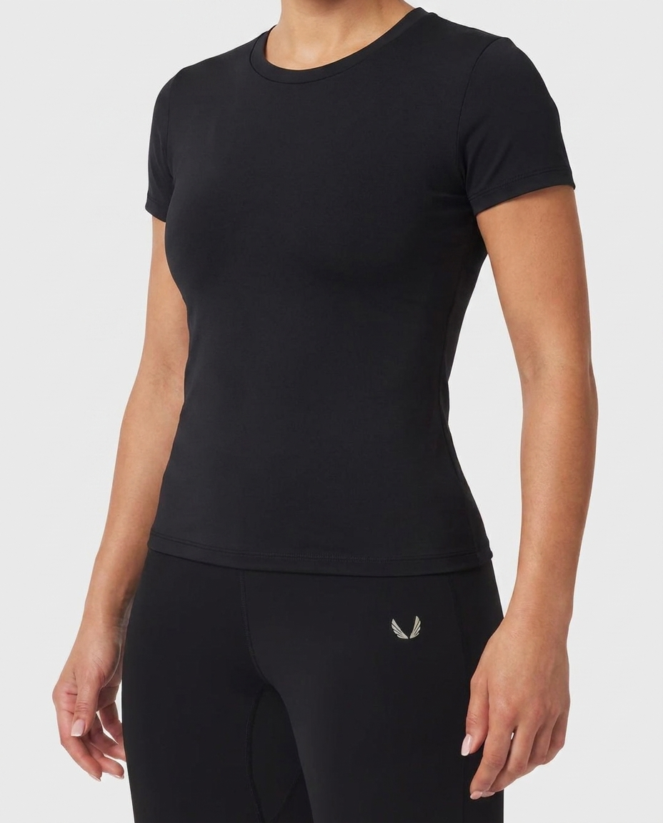 411 Camiseta Essencial Mujer Negro ADD - macro