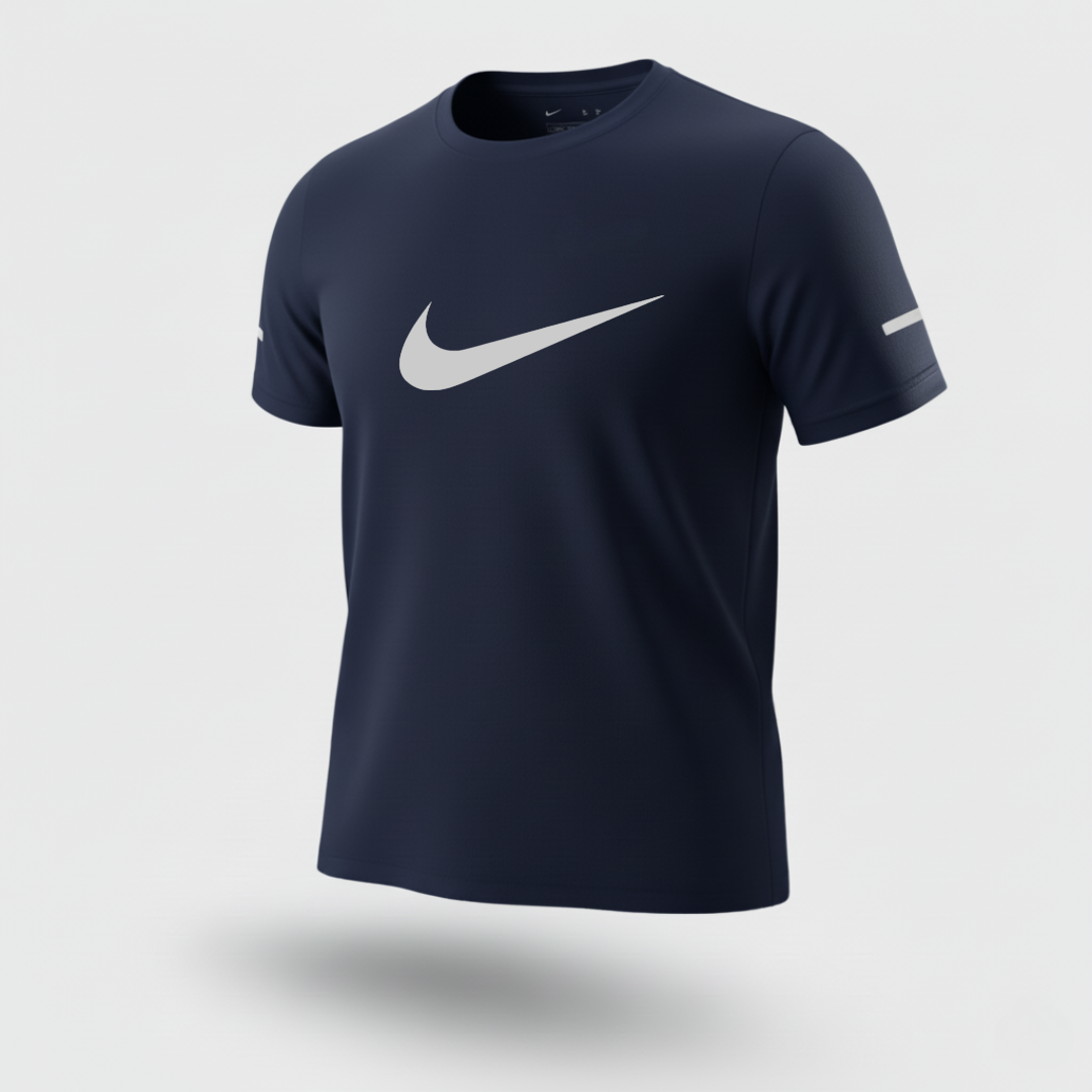 216 CAMISETA ESSENCIAL AZUL NAVY LOGO GRANDE NK