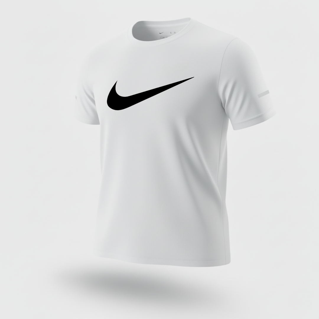 217 CAMISETA ESSENCIAL BLANCO LOGO GRANDE NK