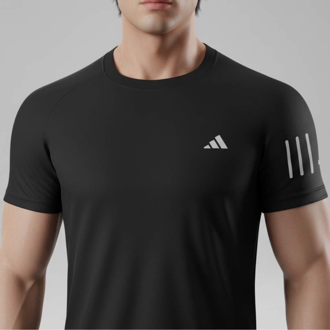 227 CAMISETA ESSENCIAL NEGRO TRES LINEAS ADD
