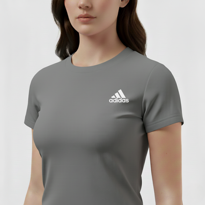 408 CAMISETA ESSENCIAL MUJER GRIS ADD