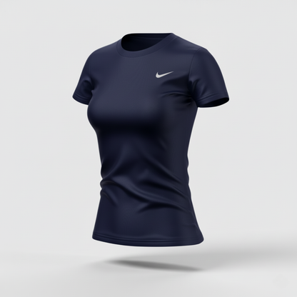 406 CAMISETA ESSENCIAL MUJER AZUL NAVY NK