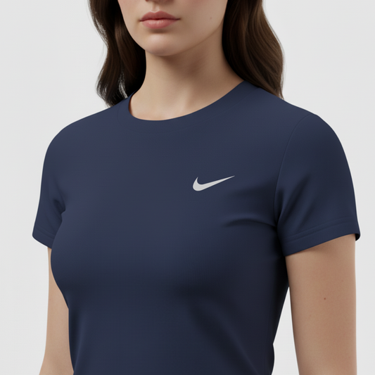 406 CAMISETA ESSENCIAL MUJER AZUL NAVY NK