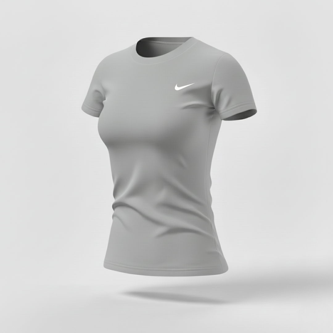 402 CAMISETA ESSENCIAL MUJER GRIS NK