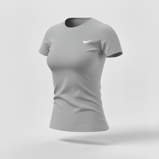 402 CAMISETA ESSENCIAL MUJER GRIS NK