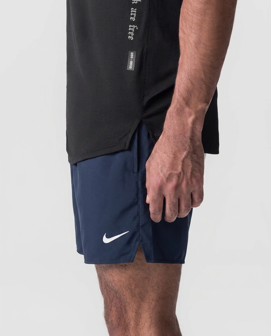 115 Short Essencial Novak Azul Navy NK - detalle macro