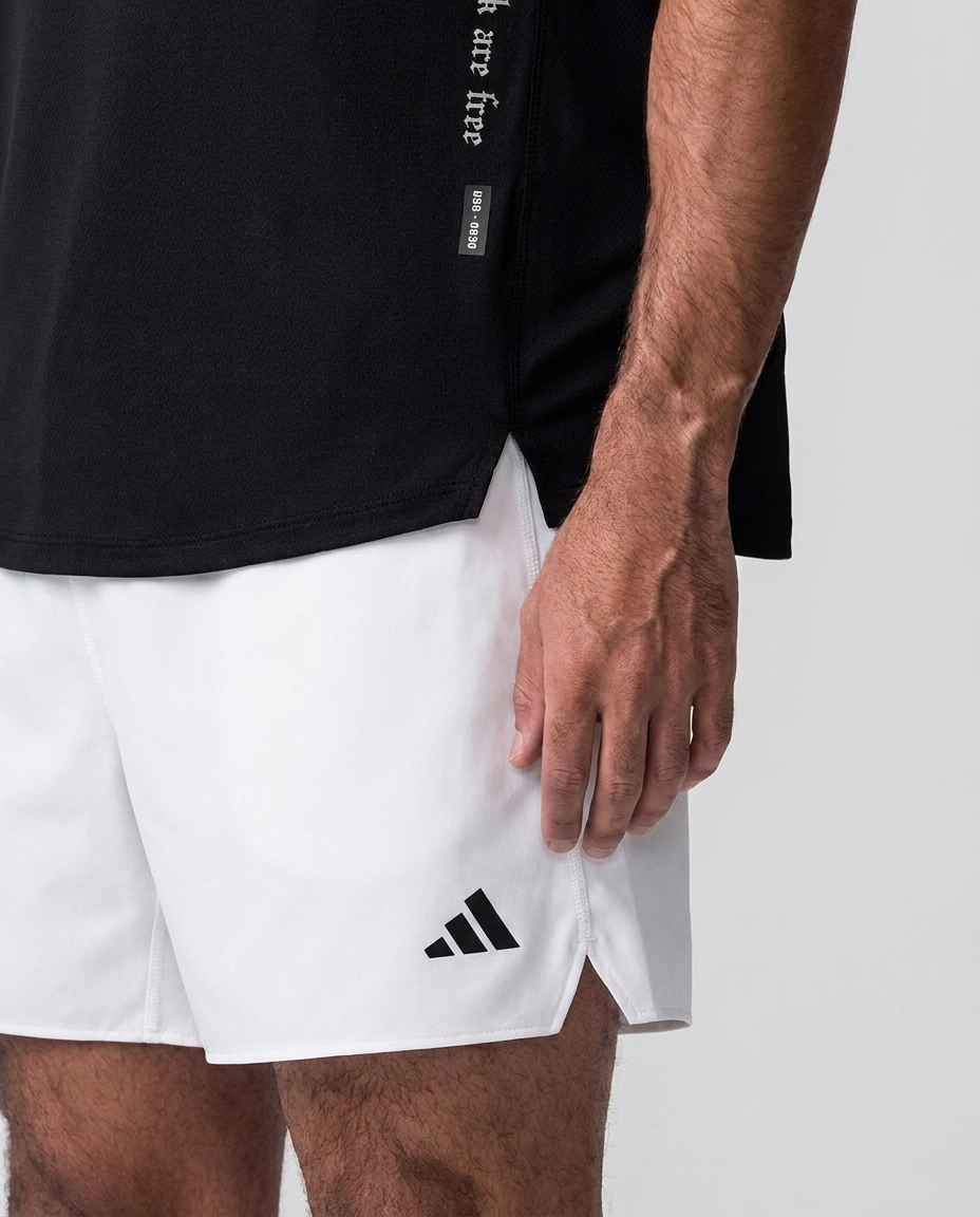 136 Short Essencial Novak Blanco ADD - detalle macro