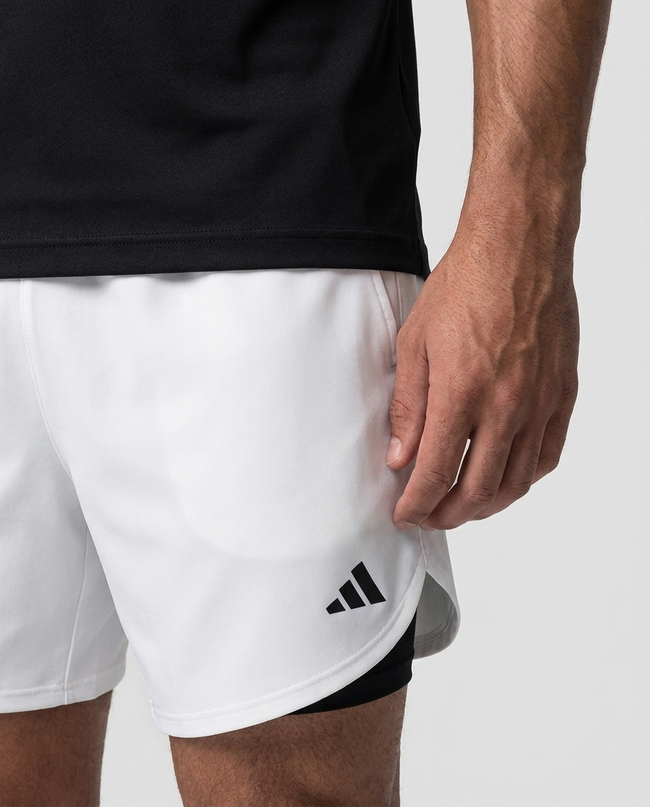 110 Short Licra Essencial Blanca ADD - detalle macro