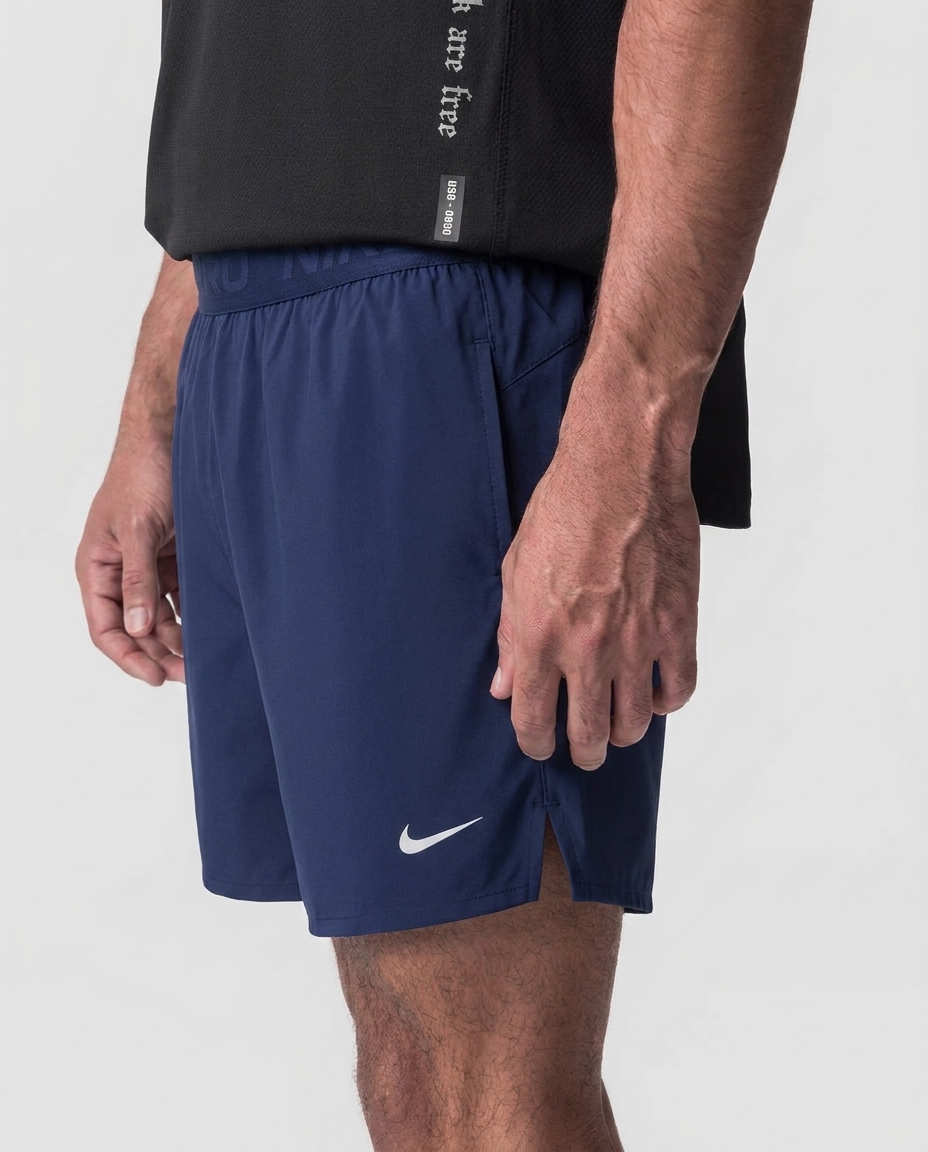 119 Short Novak NK Pro Azul Navy - detalle macro