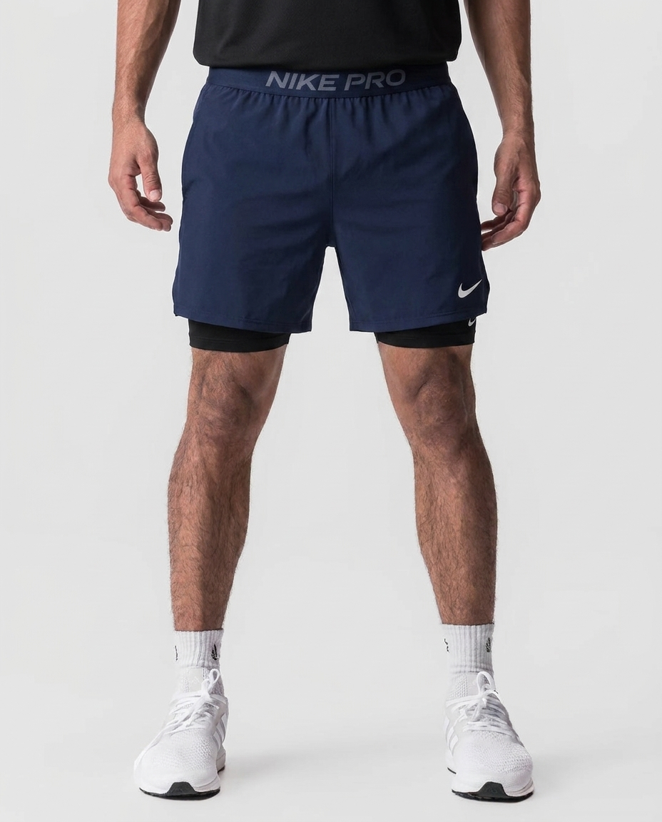112 Short Licra NK Pro Azul Navy - estudio on-model