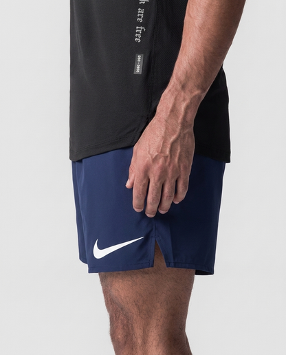 123 Short Novak NK Pro Logo Grande Azul Navy - detalle macro