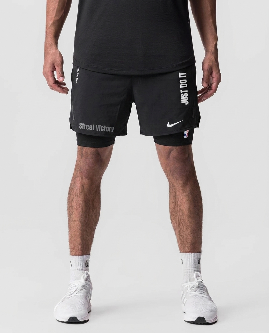 108 Short Licra Street Victory Negra NK - estudio on-model