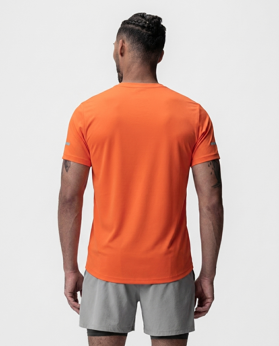 210 Camiseta Essencial Naranja ADD - espalda on-model