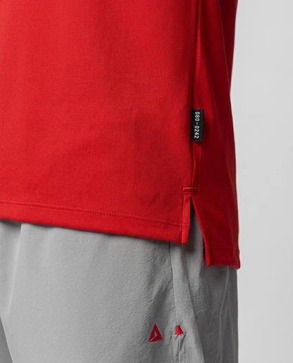 204 Camiseta Essencial Rojo NK - detalle macro