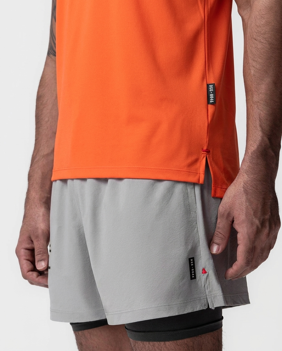 205 Camiseta Essencial Naranja NK - detalle macro