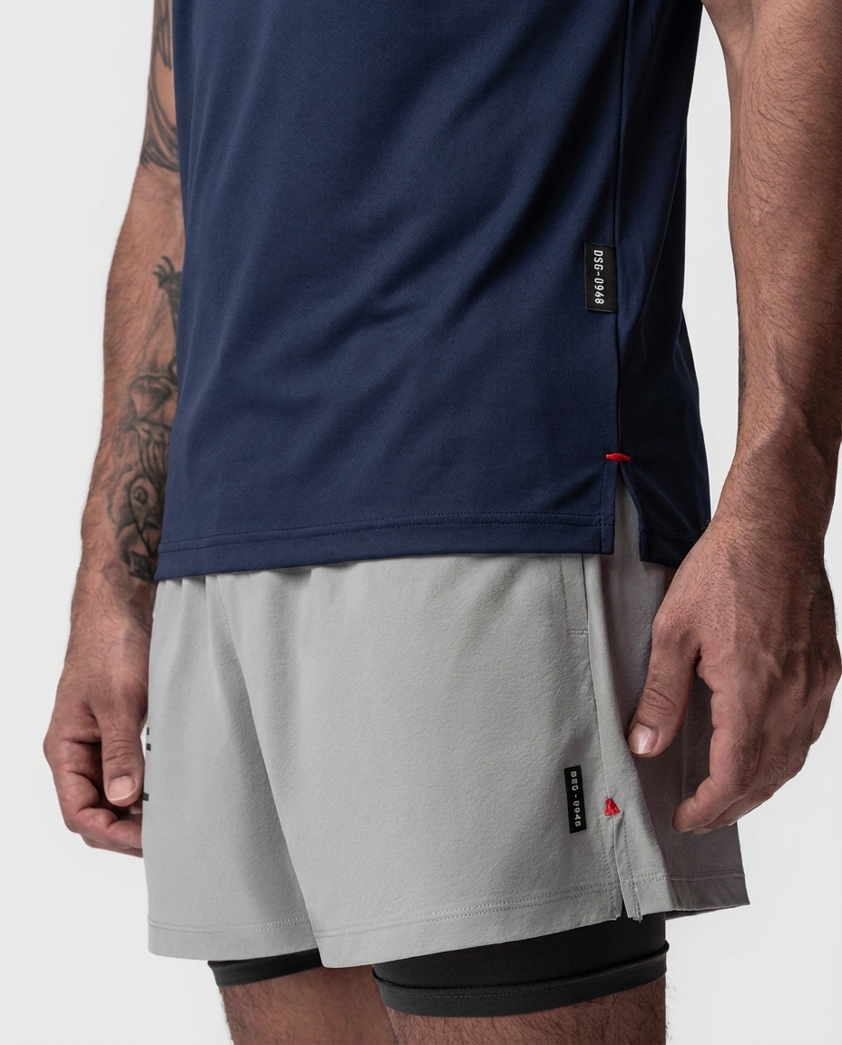 206 Camiseta Essencial Azul Navy ADD - detalle macro