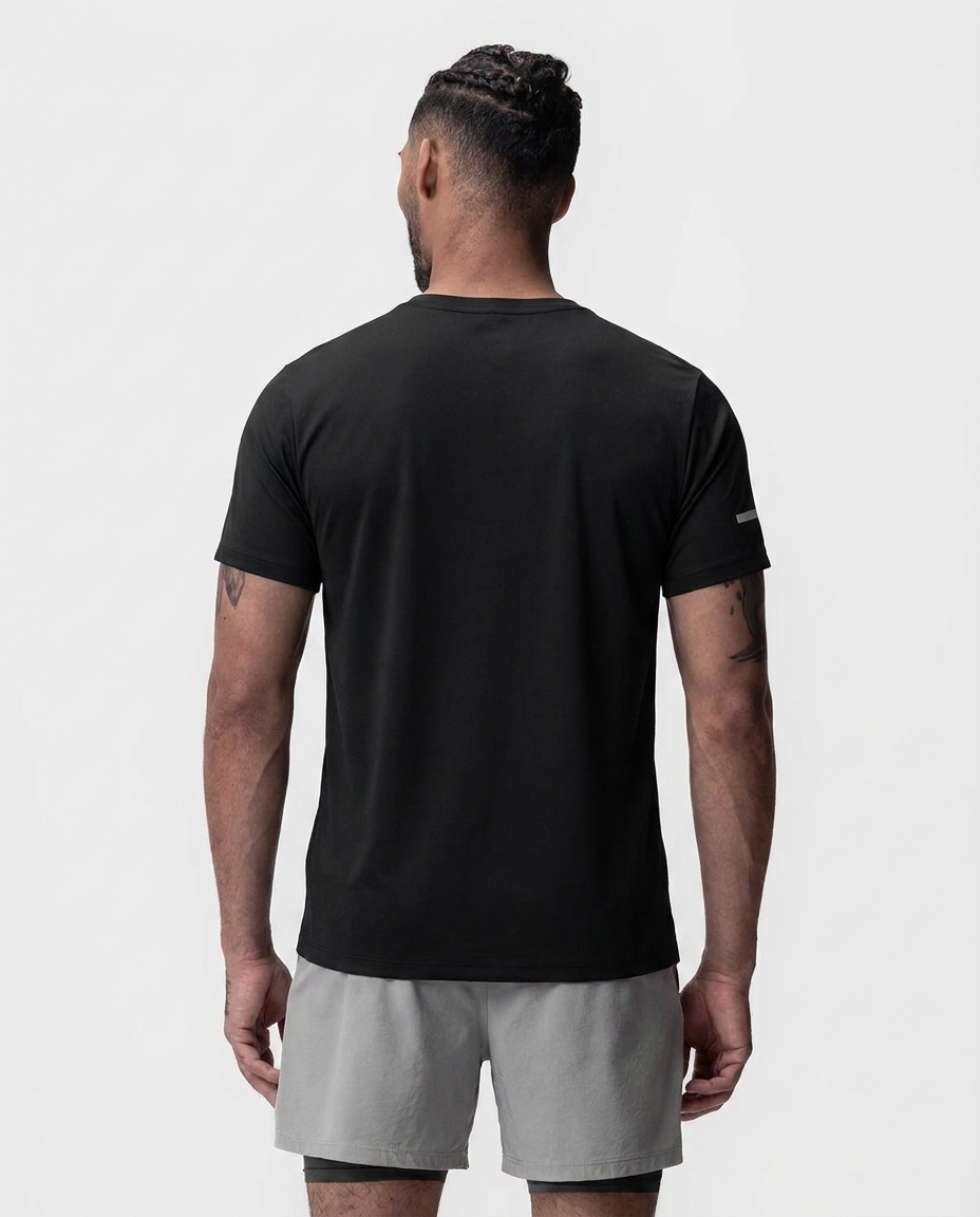 218 Camiseta Essencial Negro Logo Grande NK - espalda