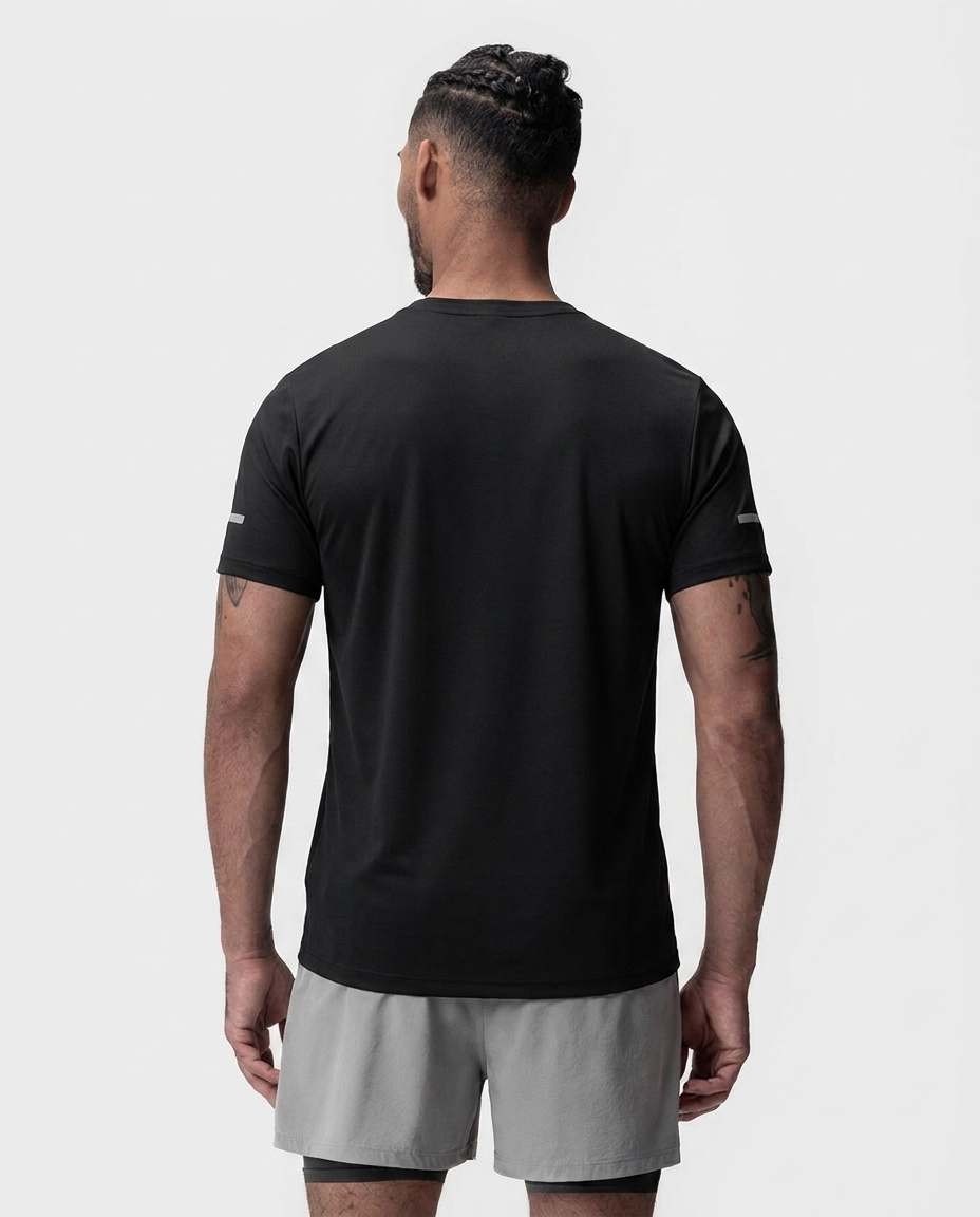 223 Camiseta Essencial Negra Logo Grande ADD - espalda