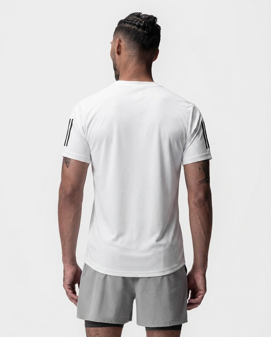 226 Camiseta Essencial Blanco Tres Lineas ADD - espalda