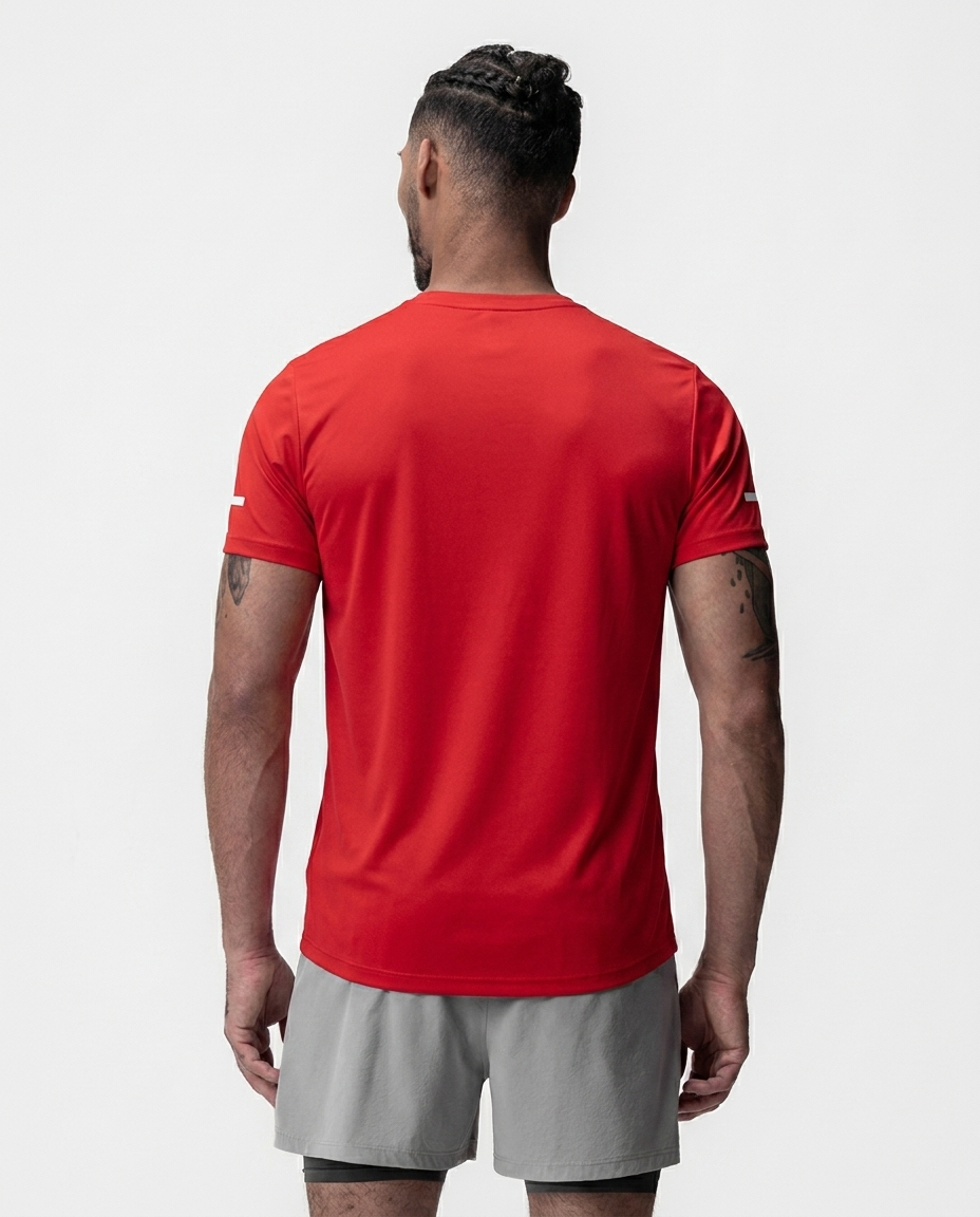 224 Camiseta Essencial Rojo Logo Grande ADD - espalda