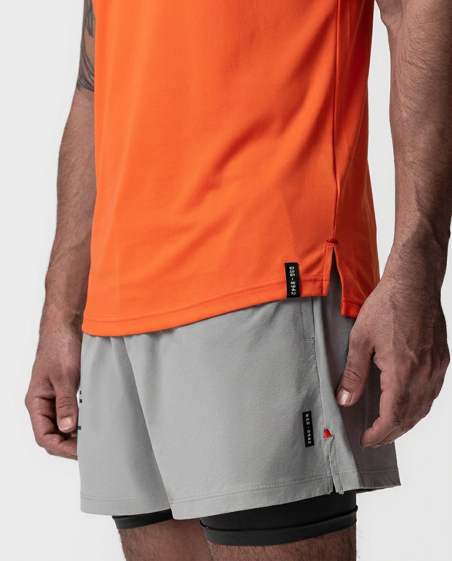 225 Camiseta Essencial Naranja Logo Grande ADD - macro