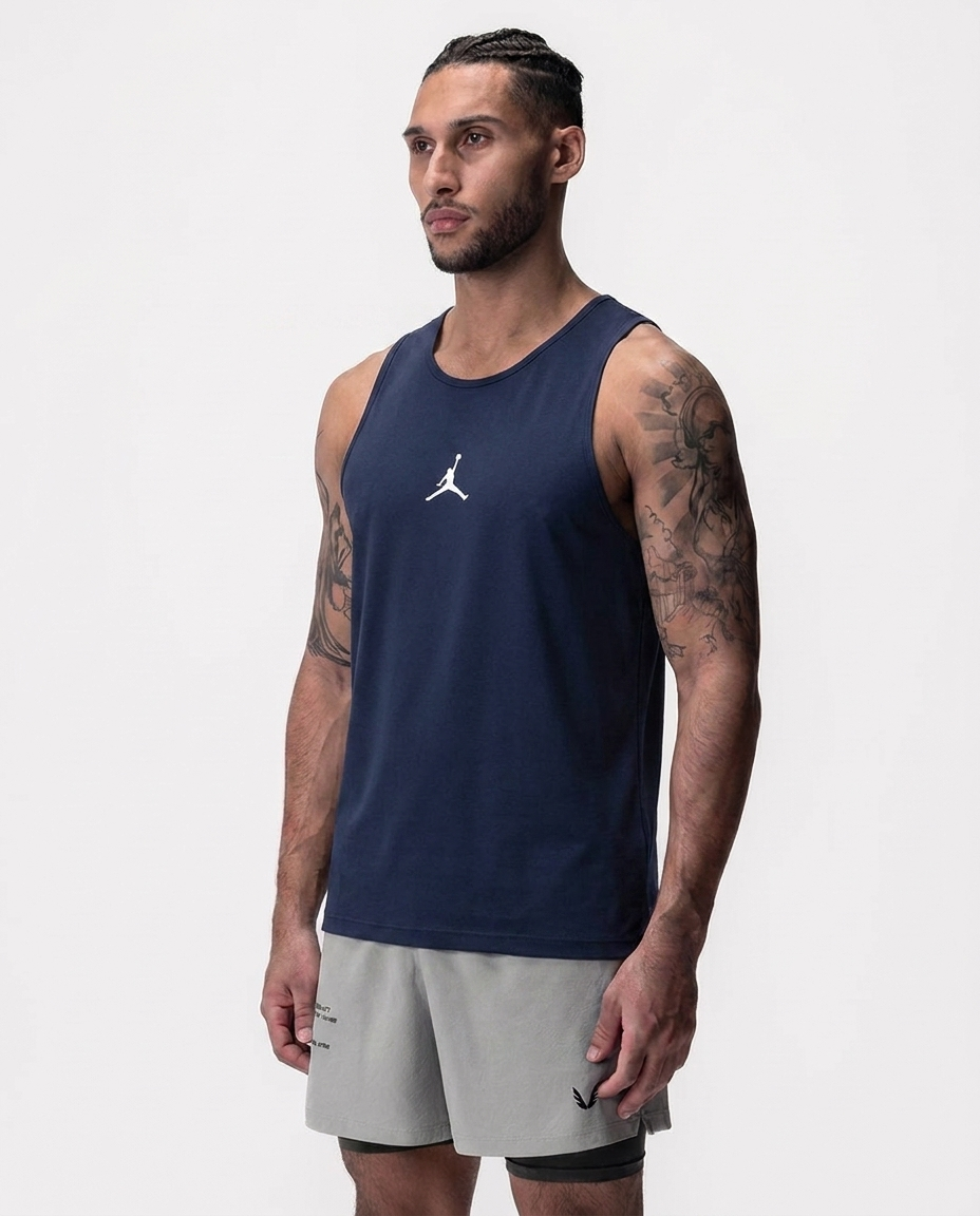 328 Esqueleto Essencial Azul Navy Jordan - frontal