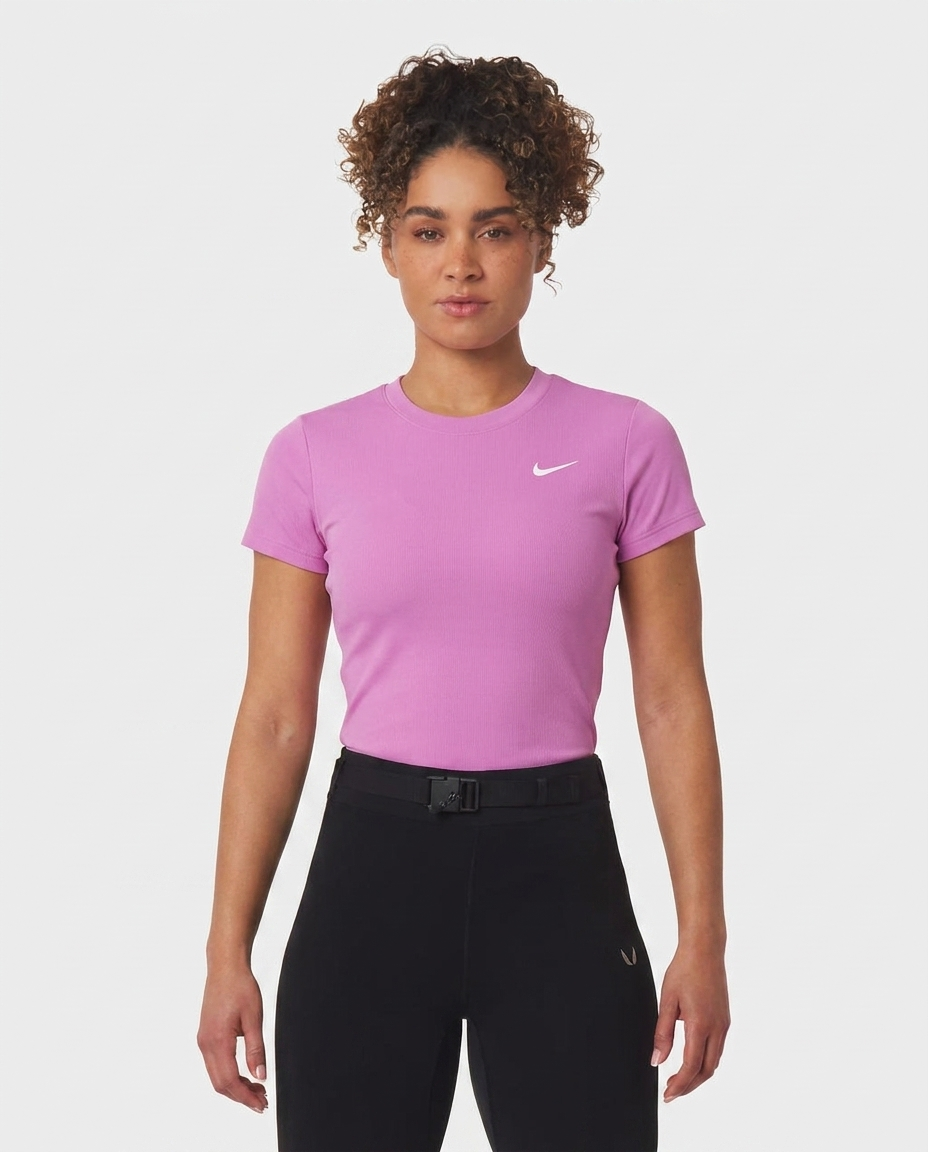 401 Camiseta Essencial Mujer Lila NK - frontal