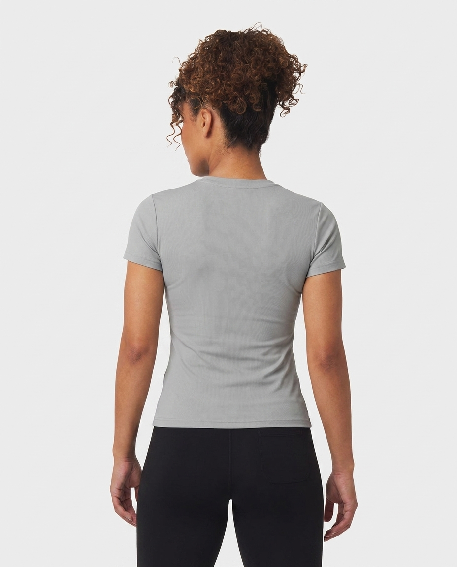 402 Camiseta Essencial Mujer Gris NK - espalda