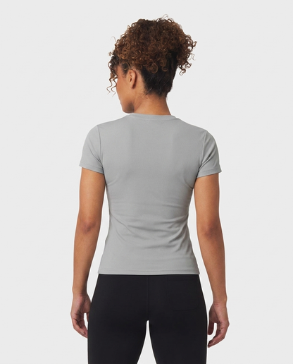 402 Camiseta Essencial Mujer Gris NK - espalda