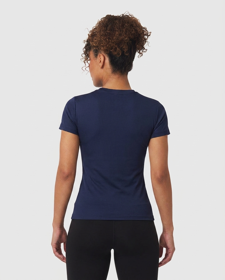 406 Camiseta Essencial Mujer Azul Navy NK - espalda
