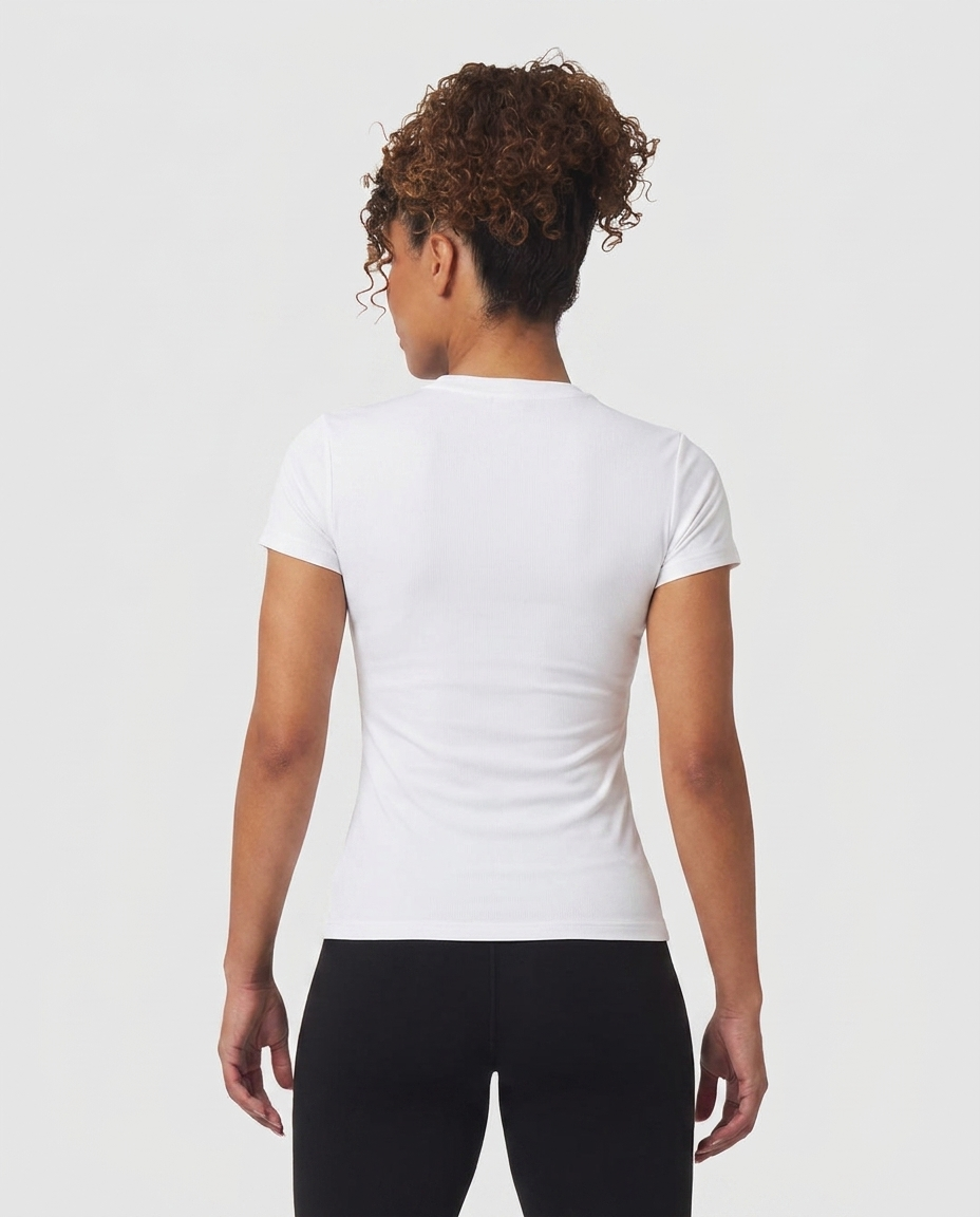 410 Camiseta Essencial Mujer Blanco ADD - espalda