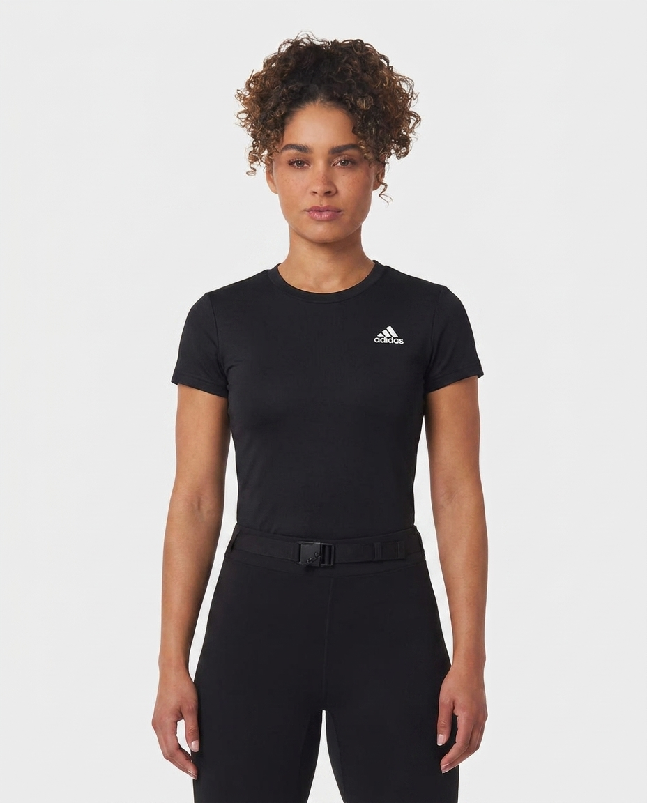 411 Camiseta Essencial Mujer Negro ADD - frontal