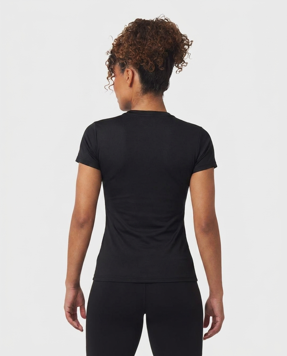 411 Camiseta Essencial Mujer Negro ADD - espalda