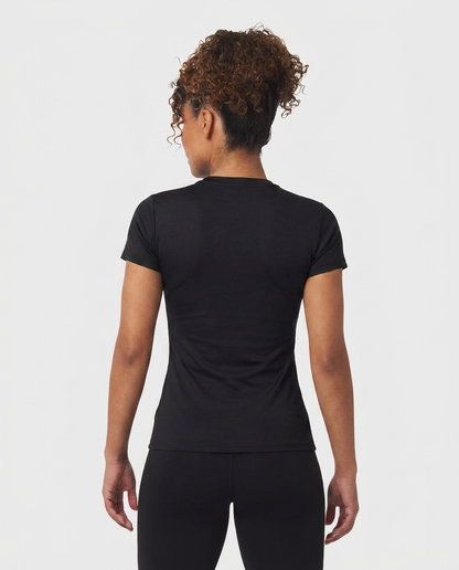 411 Camiseta Essencial Mujer Negro ADD - espalda