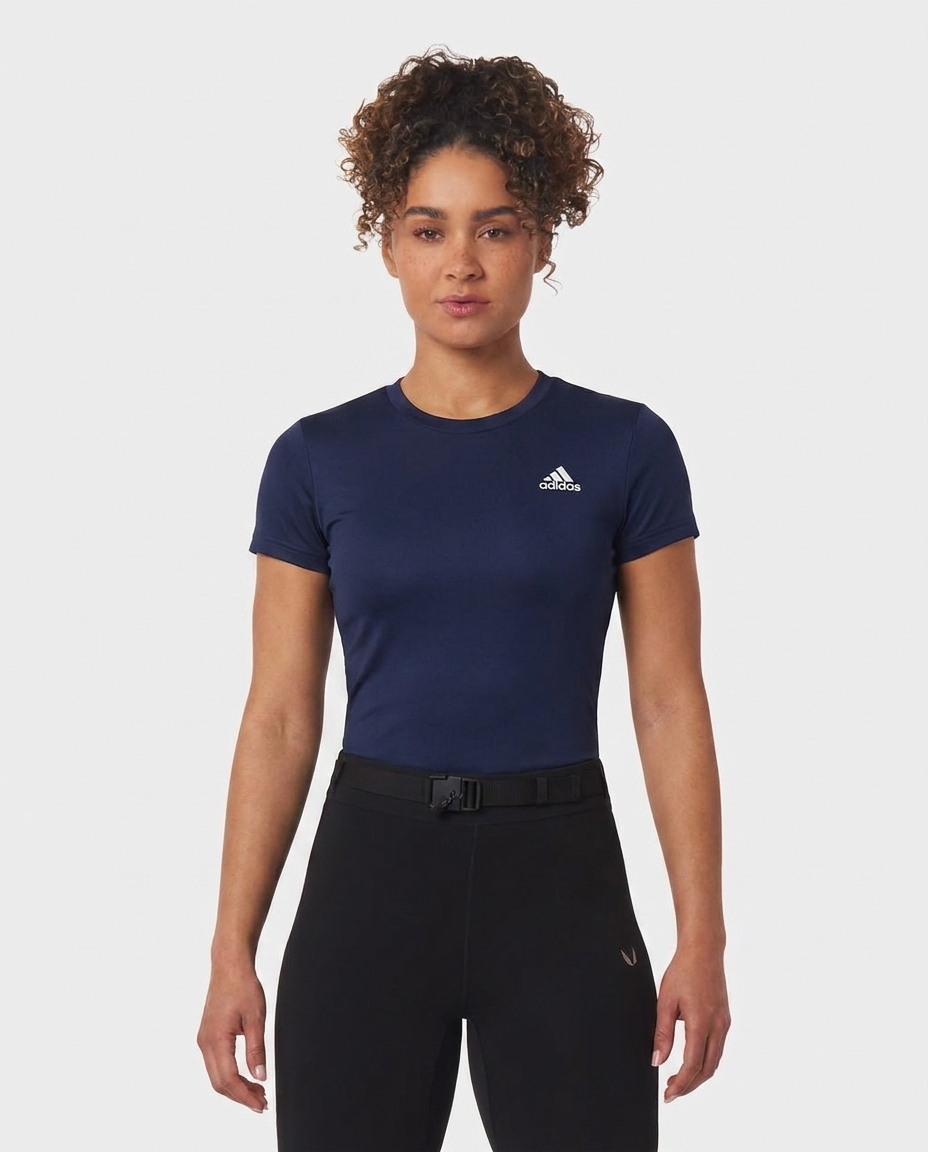 412 Camiseta Essencial Mujer Azul Navy ADD - frontal