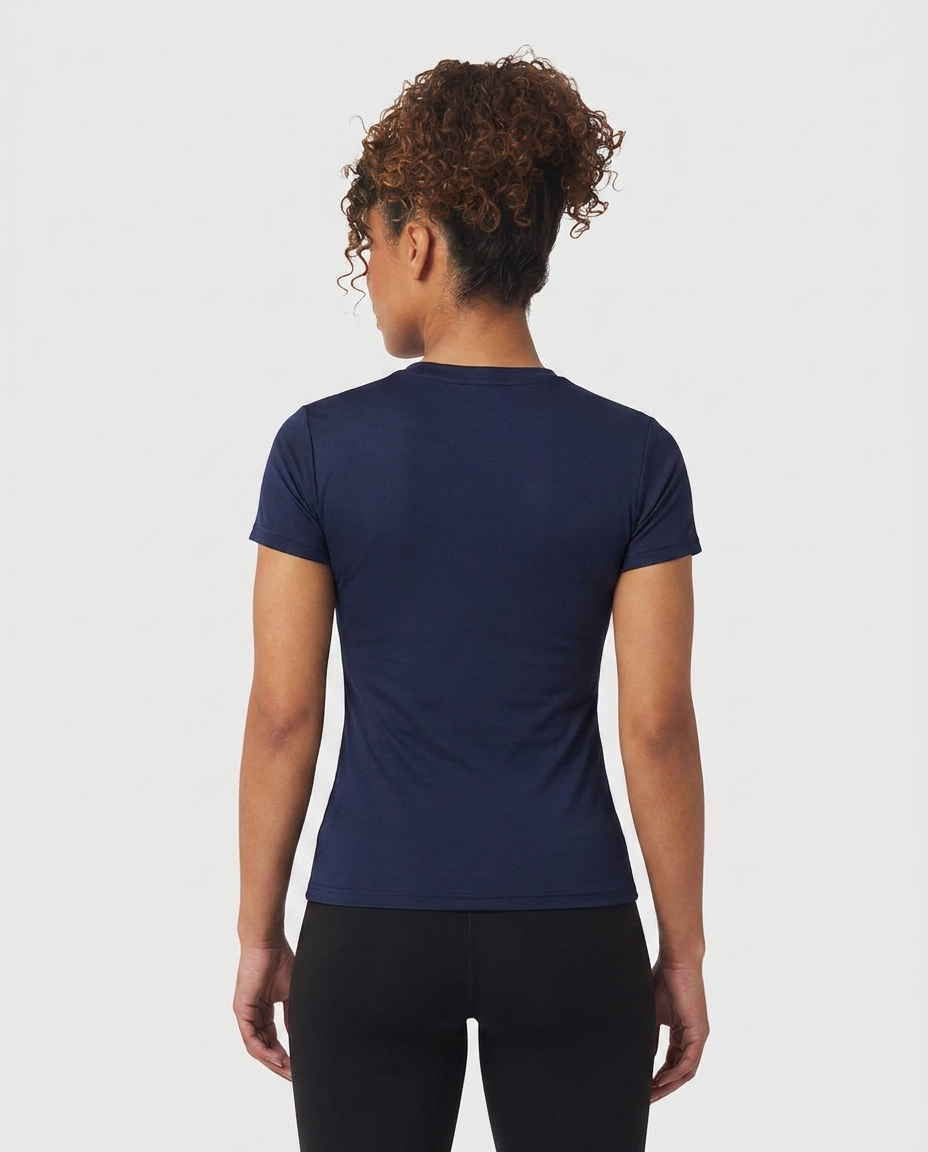 412 Camiseta Essencial Mujer Azul Navy ADD - espalda