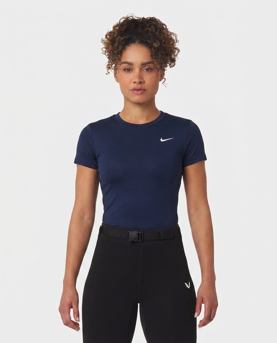 406 Camiseta Essencial Mujer Azul Navy NK - frontal