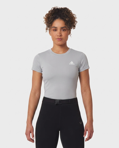 408 Camiseta Essencial Mujer Gris ADD - frontal