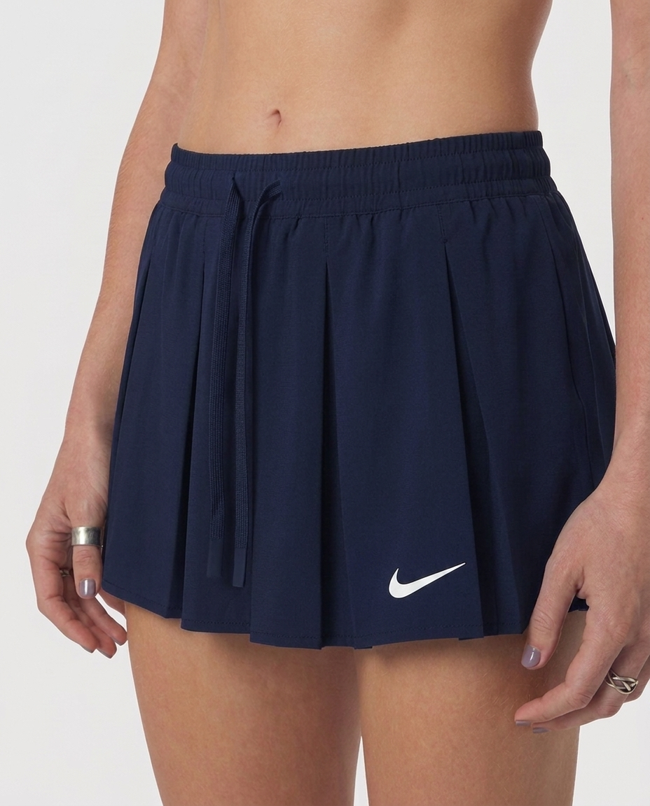 Falda Esencial Azul Navy Nike - Detalle macro de tela