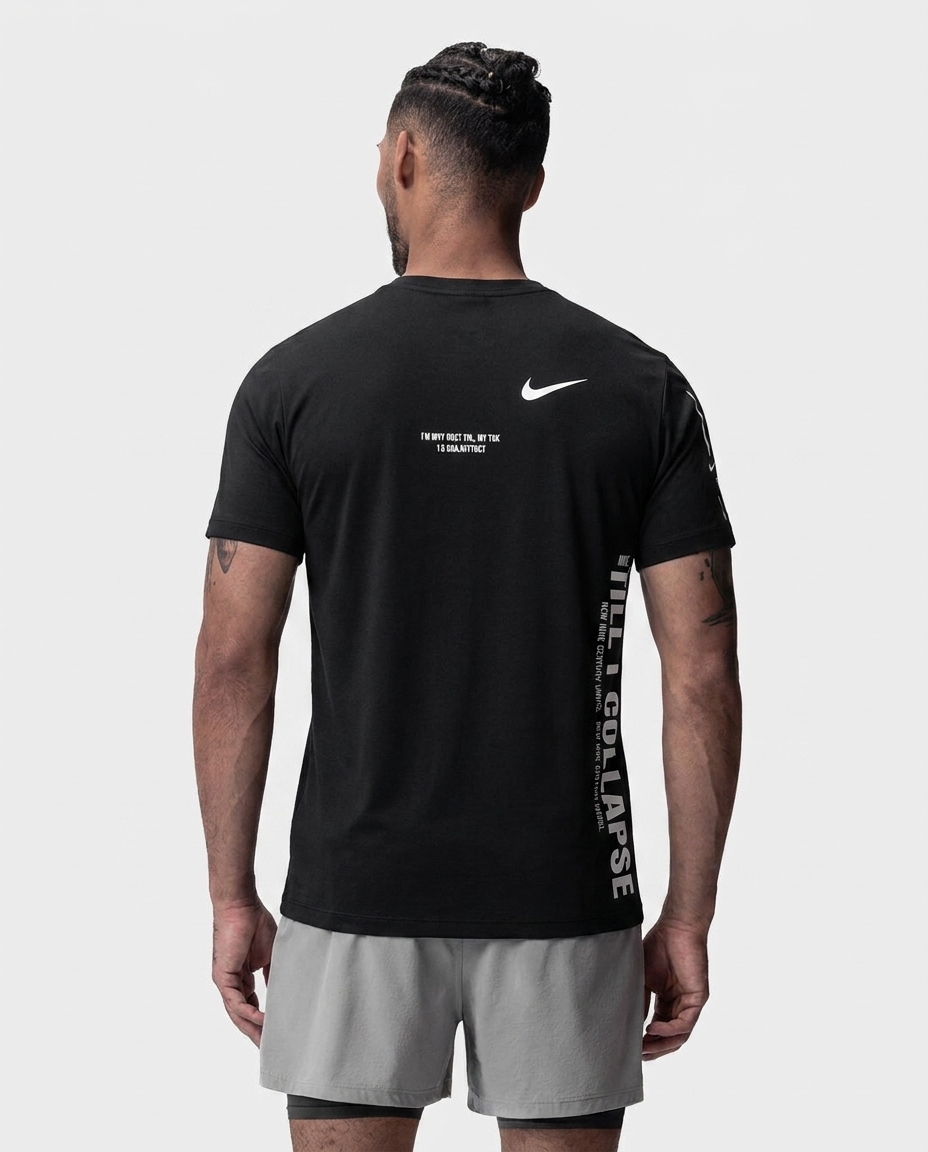 Camiseta Till I Collapse Negra NK — on-model espalda