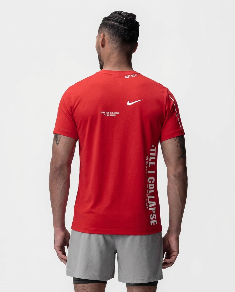 Camiseta Till I Collapse Rojo NK — on-model espalda